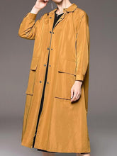 New Casual Single-breasted Pure Plus Trench Coats