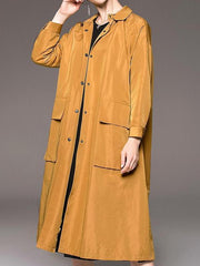 New Casual Single-breasted Pure Plus Trench Coats