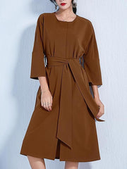 New Autumn Round neck Lace Skater Dresses