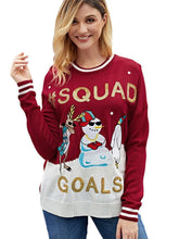 Christmas Gored Paillette Long sleeve Sweaters