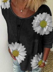 Casual Print Round neck Short sleeve T-Shirts