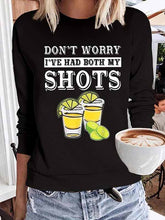 Round neck printed sports pullover women's sweatshirts tops