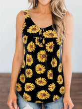 Casual Print Round neck Sleeveless T-Shirts