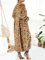 Chic printed women long cardigans coats