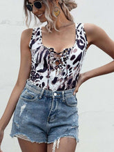 Sexy Print V neck Vest Jumpsuits