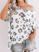 Fashion Loose Print V neck Short sleeve T-Shirts