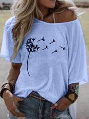 Casual Print Round neck Half sleeve T-Shirts