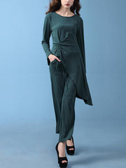 New Autumn Round Neck Three Colors Comfort Long Sleeve Long Suits