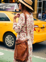 Bohemian Deep v-neck floral printed long Dresses