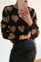 Casual Print Split Joint Contrast O Neck Tops
