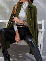 Decor Button Drop Shoulder Coat