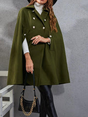 Decor Button Drop Shoulder Coat