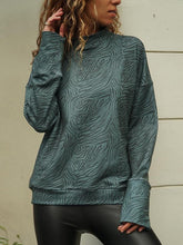 Casual high-necked zebra printed long-sleeved Sweatshirts