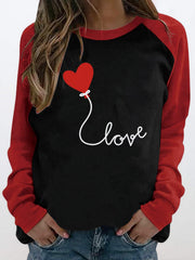 Color Block Heart Graphic T-shirt