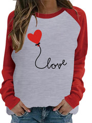Color Block Heart Graphic T-shirt