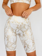 Snakeskin Print Stretch Sports Shorts