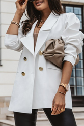 Casual Solid Patchwork Turndown Collar Outerwear Blazer(4 Colors)