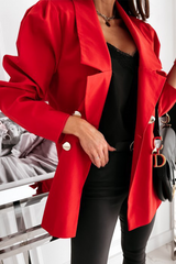 Casual Solid Patchwork Turndown Collar Outerwear Blazer(4 Colors)