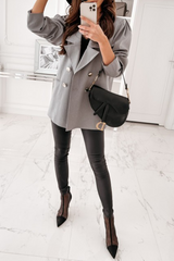 Casual Solid Patchwork Turndown Collar Outerwear Blazer(4 Colors)