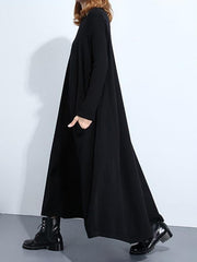 Warm High Neck long sleeve long maxi dresses