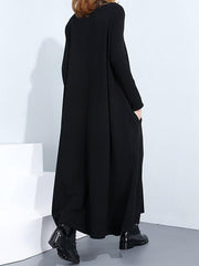 Warm High Neck long sleeve long maxi dresses