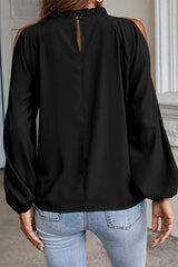 Elegant Solid Half A Turtleneck Tops Blouses