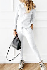 Casual Solid Solid Color Turtleneck Long Sleeve Two Pieces