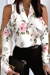 CiciCloth Elegant Print Printing V Neck Tops Fashion Blouses