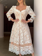 Sexy Elegant Solid Solid Color V Neck Princess Dresses