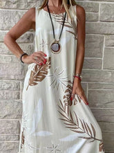 Casual Vacation Floral O Neck Printed Dress Dresses