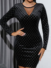 Sexy Solid Patchwork O Neck One Step Skirt Dresses Bodycon Dresses