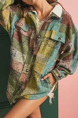 Sexy Color Block Contrast Turndown Collar Tops Blouses