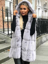 Women plain fashion hooded vests waistcoats