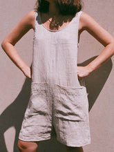 Plain women with pocket short jumpsuits