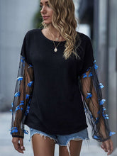 New sexy printed lantern sleeve top women
