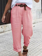 Casual pants loose plain women long pants