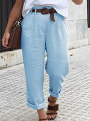 Casual pants loose plain women long pants