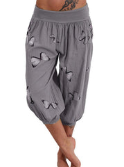 women's cropped trousers loose mid-rise casual trousers Pants