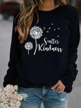 Printed Cotton-Blend Crew Neck Casual Sweatshirt