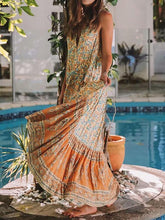 Bohemia Women Vacation Flower Printed Maxi Dresses