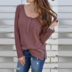 Round Neck Single Breasted Plain T-Shirts