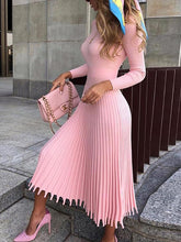 Elegant kint women long sleeve skater dresses