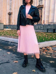 Elegant kint women long sleeve skater dresses