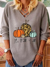V neck long sleeve halloween design printed women T-shirts