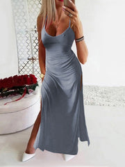 Sexy slim dress slits long dress evening dresses