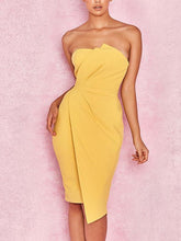 Strapless Backless Sexy Elegant Bodycon Medium Dress Evening Dress