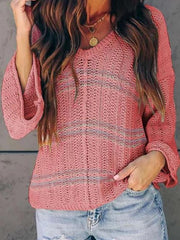 Fashion Gored Knit Mandarin sleeve Sweaters
