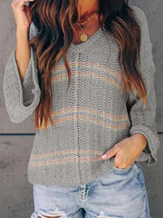 Fashion Gored Knit Mandarin sleeve Sweaters
