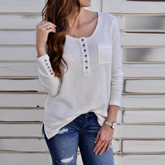 Round Neck Single Breasted Plain T-Shirts