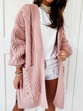 Chic warm soft knit Twist knit sweaters cardigans